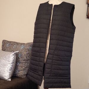 Black Quilted Sleeveless Vest